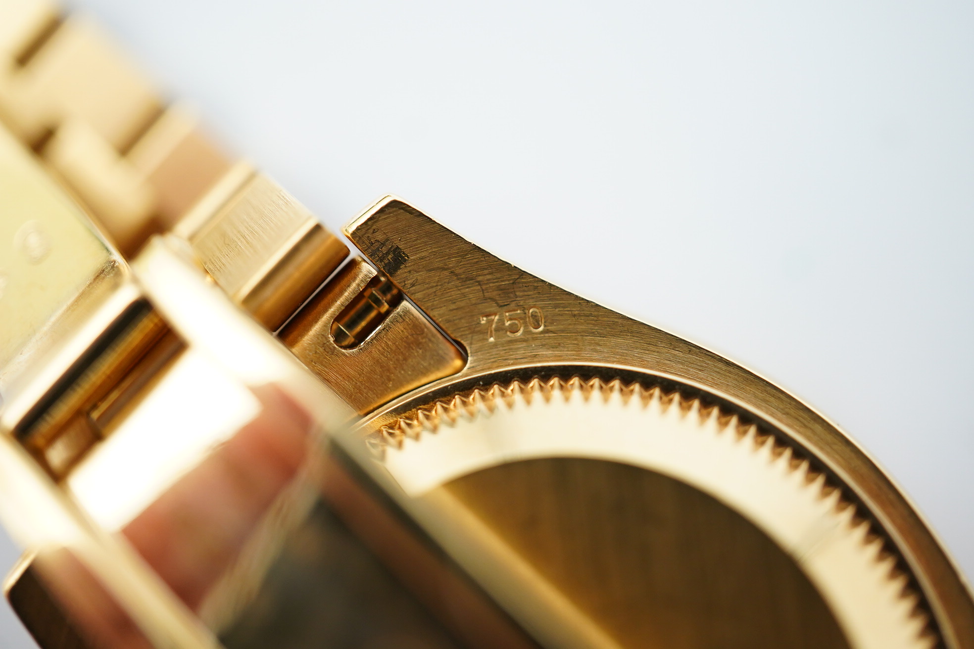 A lady's 2002 18ct gold and diamond set Rolex Oyster Perpetual Datejust wrist watch, on an 18ct gold Rolex bracelet with deployment clasp